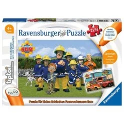 RAVENSBURGER 00046 - Tiptoi Puzzle - Feuerwehrmann Sam Puzzle, 2 X 24 Teile