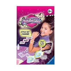 RAVENSBURGER 18128 - Basteln - Blazelets Style Set Charms Glow In The Dark – Magische Armbänder