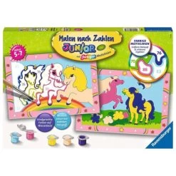 RAVENSBURGER 27773 - Malen Nach Zahlen - Junior, Süße Ponys