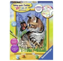 RAVENSBURGER 28651 - Malen Nach Zahlen - Katze Mit Schmetterling