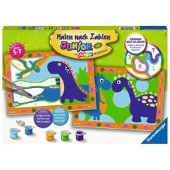 RAVENSBURGER 28694 - Malen Nach Zahlen - Junior, Land Der Dinosaurier