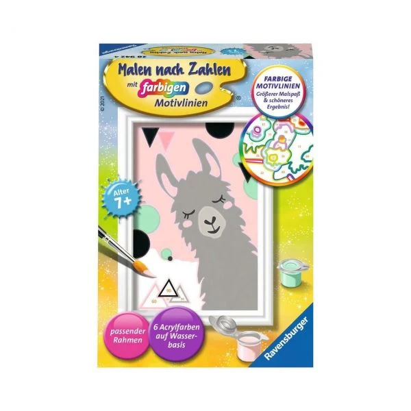 RAVENSBURGER 28942 - Malen Nach Zahlen - Glückliches Lama