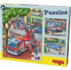 HABA 302759 - Puzzle - Polizei, Feuerwehr Und Co.