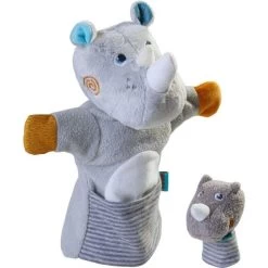 HABA 305755 - Handpuppe - Nashorn Mit Baby