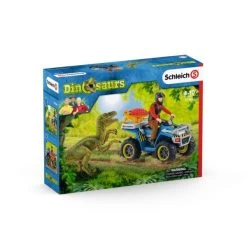 SCHLEICH 41466 - Dinosaurs - Flucht Auf Quad Vor Velociraptor