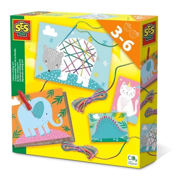 SES 14642 - Kreativspielzeug - Ich Lerne String Art