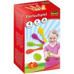 IDENA 40074 - Outdoorspielzeug - Eierlaufspiel Mit Eigelb-Sandsäckchen