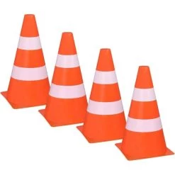 IDENA 40085 - Outdoorspielzeug - Pylonen 24x13,5cm, 4er Pack